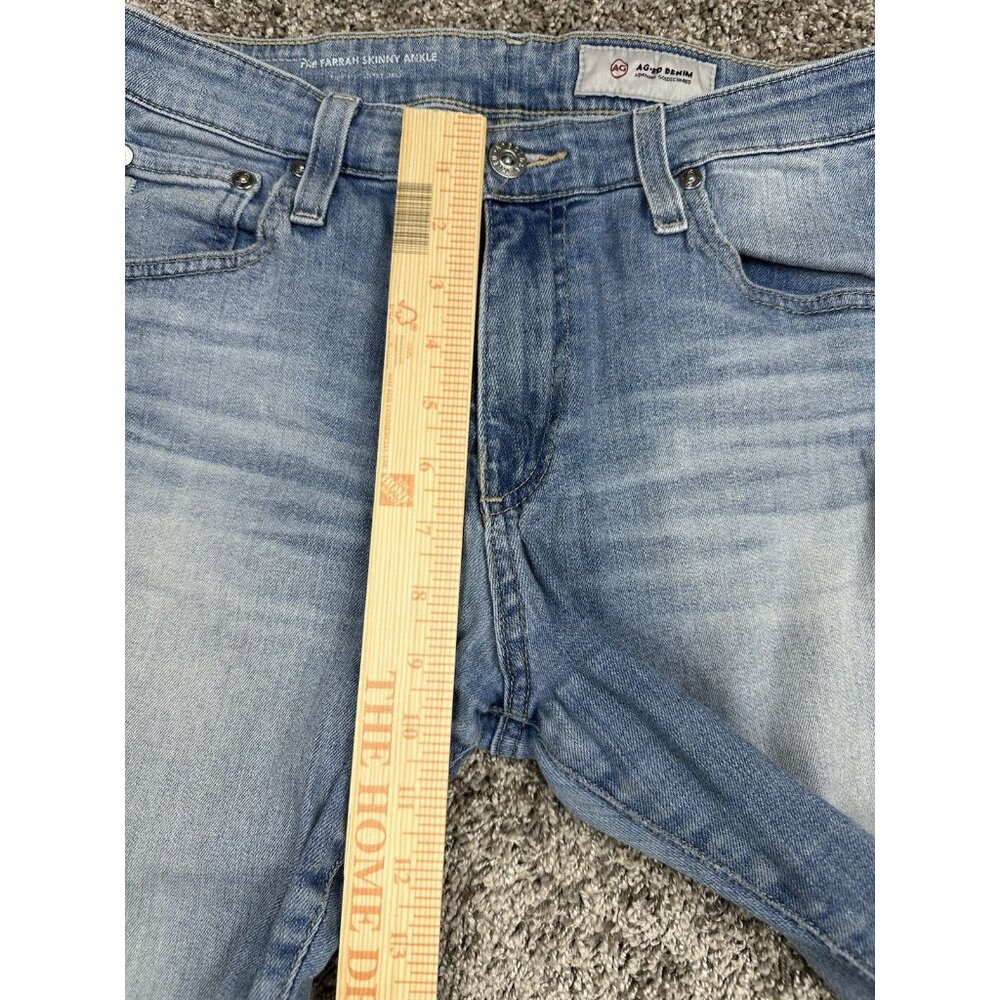 AG Adriano Goldschmied Farrah Skinny Ankle Jeans 29 Raw Hem High Rise Stretch - Picture 2 of 16